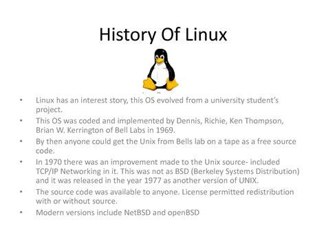 Solution History Of Linux Studypool