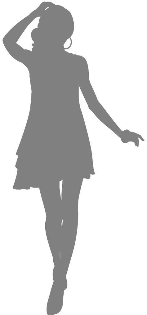 Beautiful Girl Silhouette Free Vector Silhouettes
