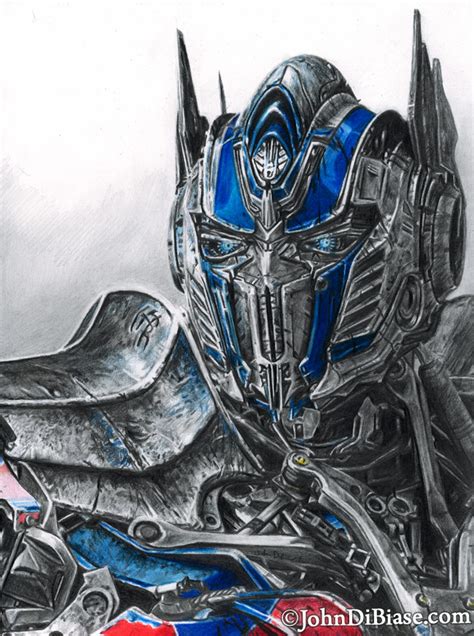 Optimus Prime From Transformers Age Of Extinction Freehand Colored
