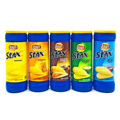 Lays Stax Assorted Flavour Potato Chips 1559 163 G Made In Mexico