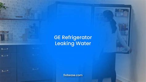 Is Your Ge Refrigerator Leaking Water 5 Ways To Fix It Fast Fix It Ease