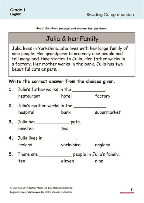 Free English Worksheets For Grade 1class 1ib Cbseicsek12 And All