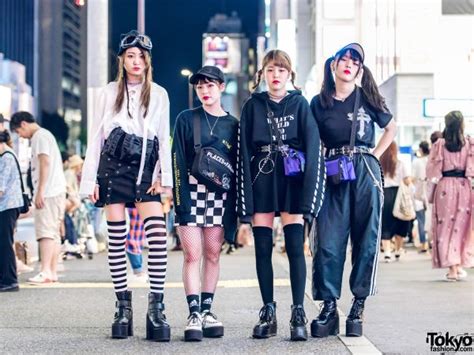Harajuku Girl Group In Monochrome Streetwear W Myob Nyc Faith Tokyo