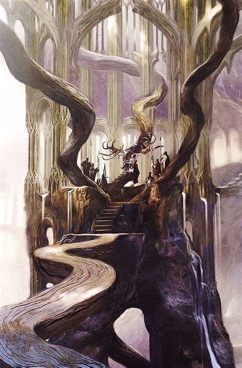 Concept Art For Thranduils Throne Room From The Hobbit The Desolation
