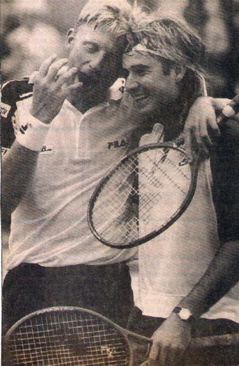 Boris Becker And Andre Agassi Roland Garros 1991