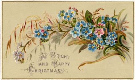 Affordable customization · 100,000+ curated designs Vintage Floral Christmas Card! - The Graphics Fairy