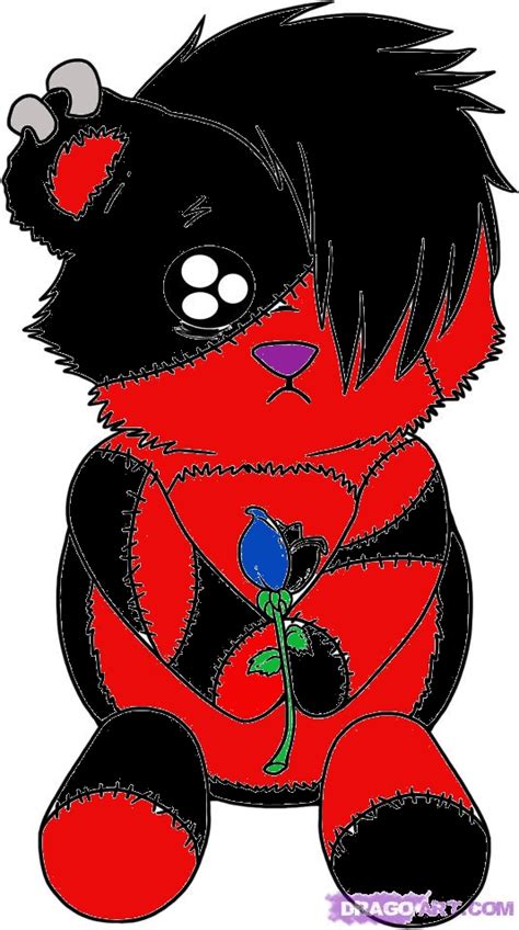 Emo Bear Coloring By Voltage1x1 On Deviantart