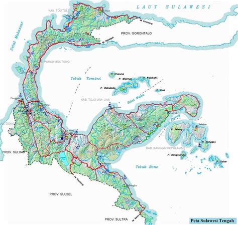 Peta Sulawesi Tengah Terbaru Gambar Hd Lengkap Dan Keterangannya