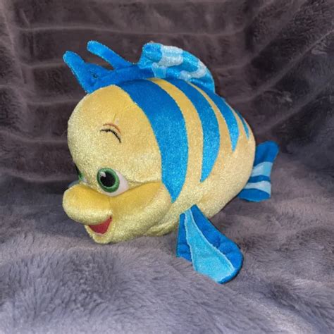 Disney Parks The Little Mermaid Friend Plush Flounder Fish Stuffed