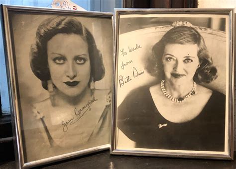 Lot Attributed To Joan Crawford And Bette Davis Two Signed Black And White Photographs