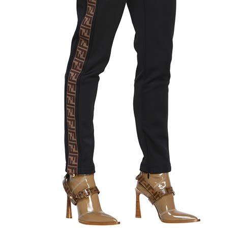 Fendi Pants For Woman Black Fendi Pants Fr6167 A5hj Online On