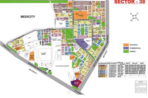 Sector 38 Map Gurgaon Sector 38 Plot Map Sector 38 Gurgaon Plot Map