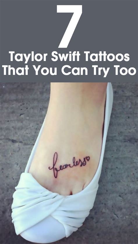 7 Outstanding Taylor Swift Tattoos That Everyone Should Try Taylor