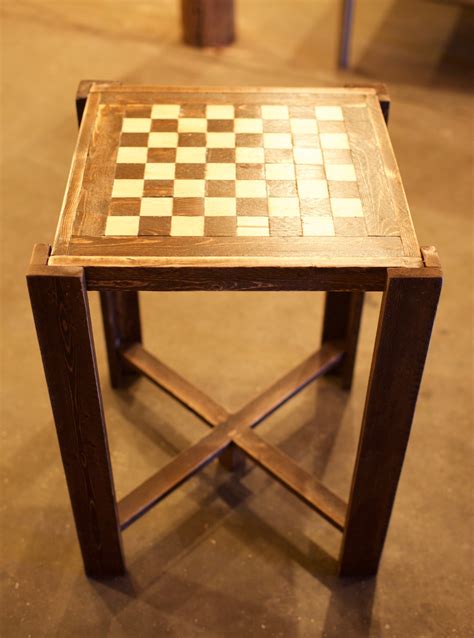 If you're a chess junkie as well as a woodworker, you'll be smiling from the first cut through the last checkmate with this clever project. DIY Chess Board Table. Plans by Sunnyand79. | Chess board ...