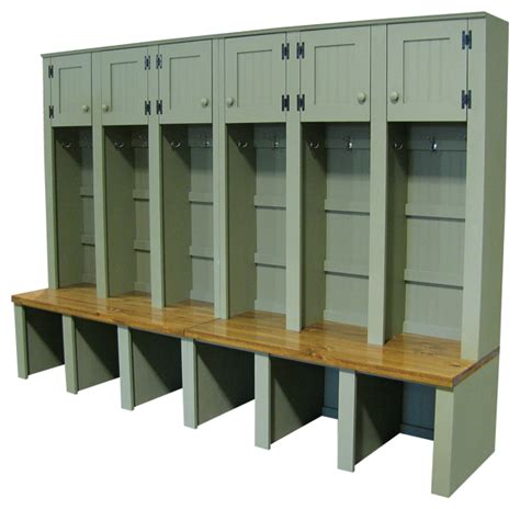 Custom Six Locker Mudroom Setup Sawdust City Custom Furniture