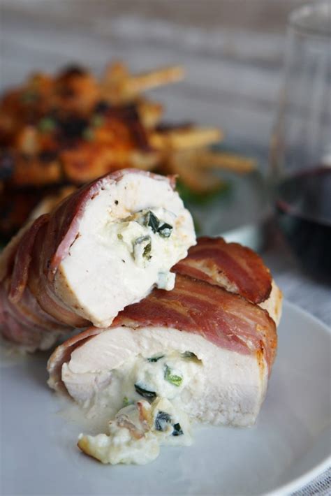 Bacon Wrapped Jalapeno Popper Stuffed Chicken Delightfully Low Carb