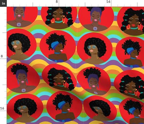 African American Girls Natural Hair Fabric Spoonflower