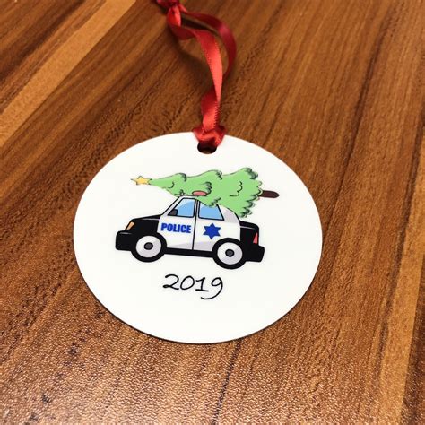 2020 Police Ornament Law Enforcement T Idea 2 Sided Etsy Law