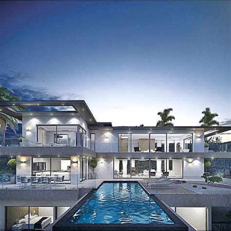 Modern Mansion Pool 4k
