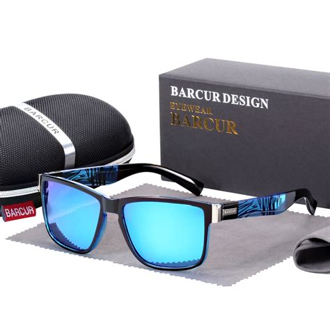 barcur sport men sunglasses polarized outdoor driving sun glasses female oculos de sol