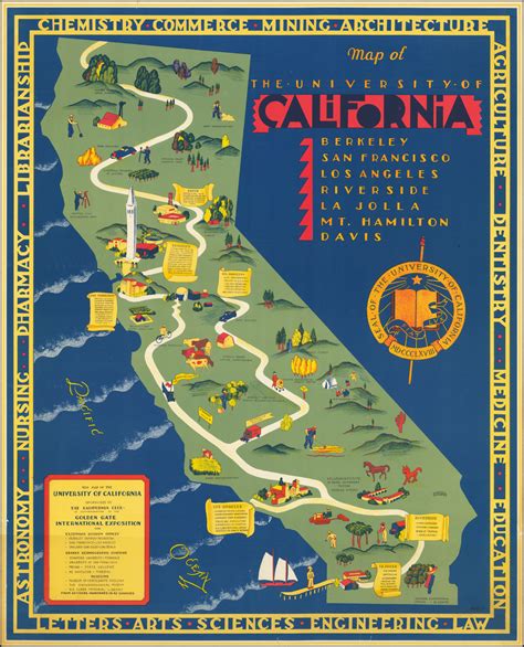 Map Of The University Of California Barry Lawrence Ruderman