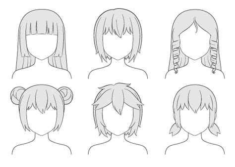 How To Drawing Anime Hair Draw Spaces