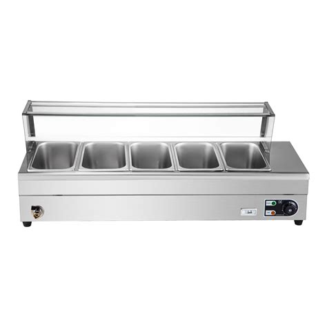It can also fit (5) 1/2 size, 4 deep. Food Warmer Bain Marie Food Steamer 3-12pans Steam Table ...
