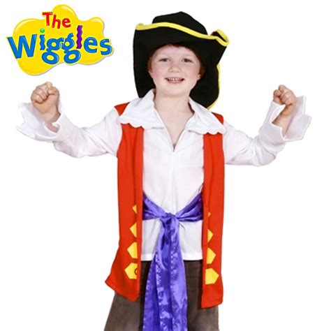 Captain Feathersword Wiggles Child Costume Set Shirt Attached Vest Hat