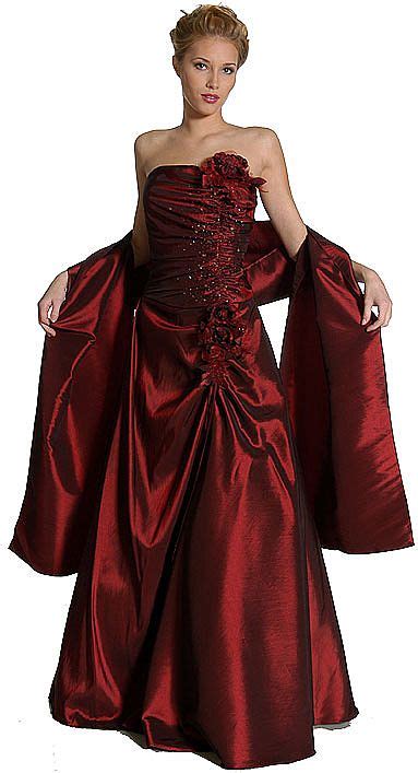 Taffeta Prom Dress With Flower Applique C2322b
