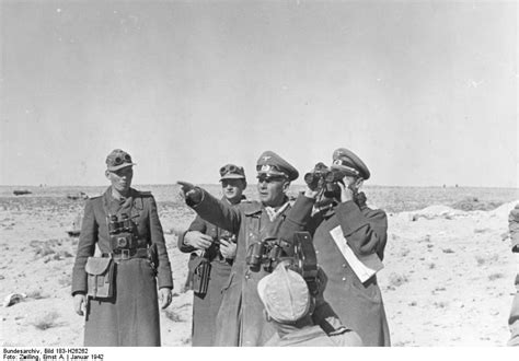 Photo Colonel General Rommel Inspecting German Defensive Positions