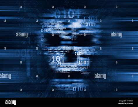 Blue Hacker Attack Background Skull Hi Res Stock Photography And Images
