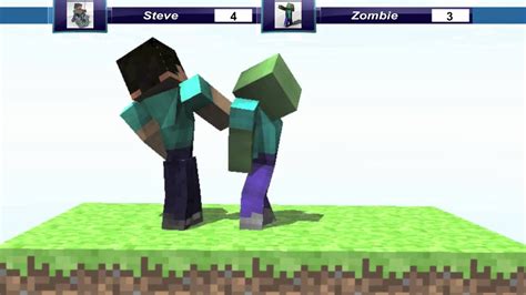 Steve Vs Zombie Epic Minecraft Fight Hd Youtube