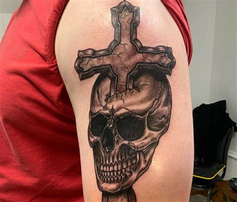Details More Than 75 Skull With Cross Tattoo Best Incdgdbentre