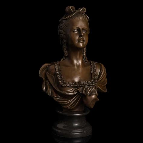 Atlie Bronze Sculpture Classical Famous Artwork Western Woman Bust Statue Lady Female Figurine