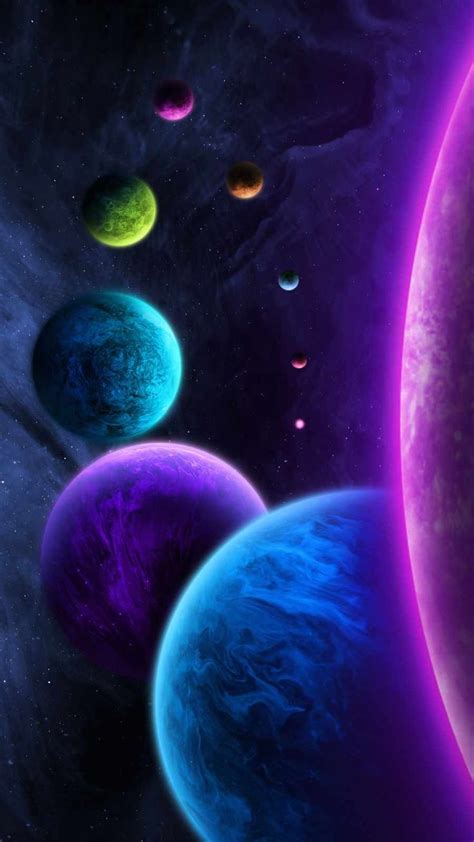 Colorful Planets Iphone Wallpaper Iphone Wallpapers