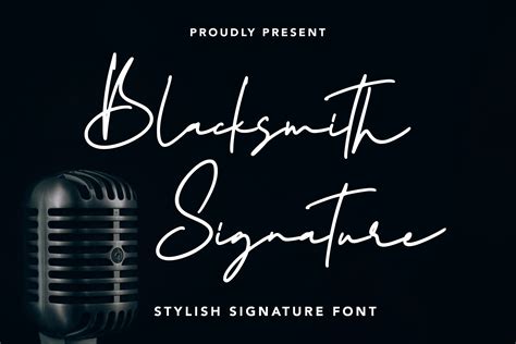Blacksmith Signature Stylish Font Script Fonts ~ Creative Market