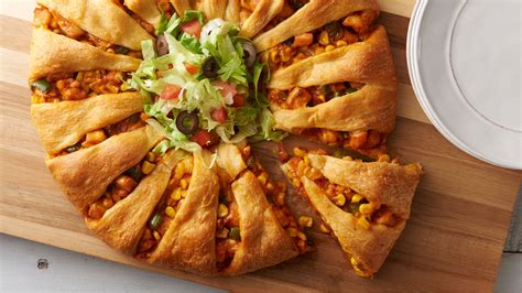 After brining, brush with butter and rub with a simple spice mix. Chicken Taco Grande Recipe - Pillsbury.com