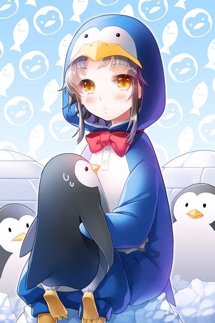 ผลการค้นหารูปภาพสำหรับ Penguin Anime Girl Kawaii Penguin Drawing Cute