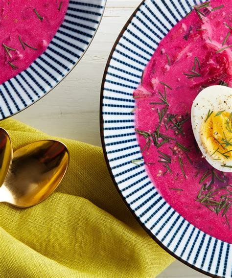 Chilled Beet Soup With Buttermilk Cucumbers And Dill Chlodnik