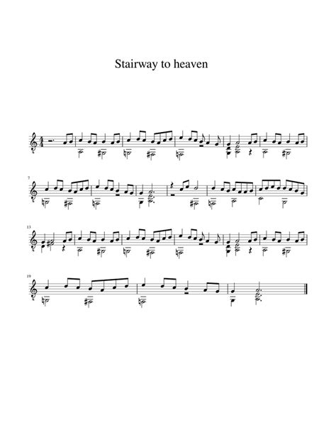Stairway To Heaven Sheet Music For Guitar Solo