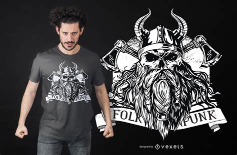 Bearded Viking T Shirt Design Vector Download