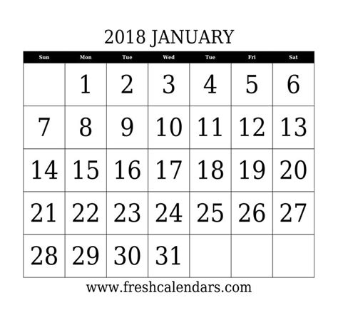 Free Printable Calendars With Large Numbers