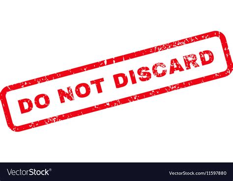 Do Not Discard Text Rubber Stamp Royalty Free Vector Image