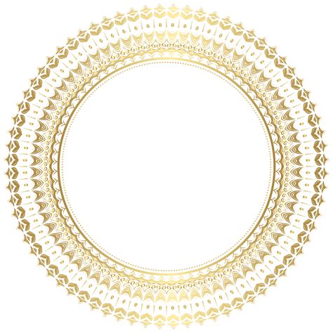 Round Gold Border Frame Png Clip Art With Images Gold Circle Frames