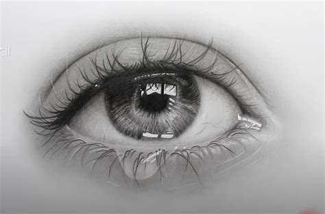How To Draw A Realistic Crying Eye Step By Step Crying Eye Drawing