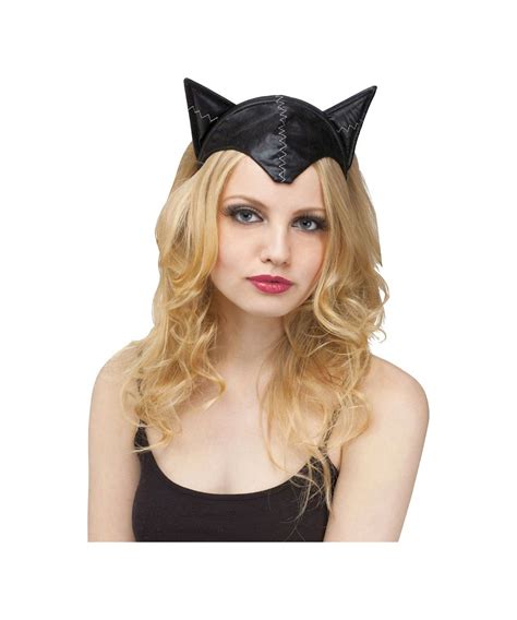 Adult Black Cat Ears Headband And Tail Women Costume