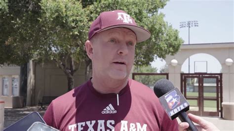 Texas A M Baseball Coach Jim Schlossnagle Previews Stanford Regional Youtube