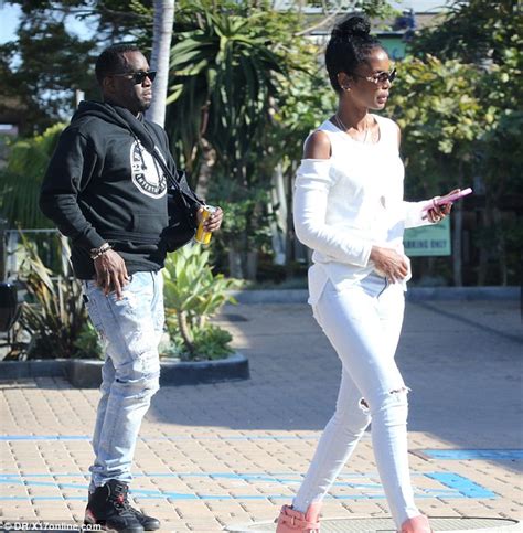 Diddy Heads Out In Malibu With Girlfriend Cassie Wearing A Sling After