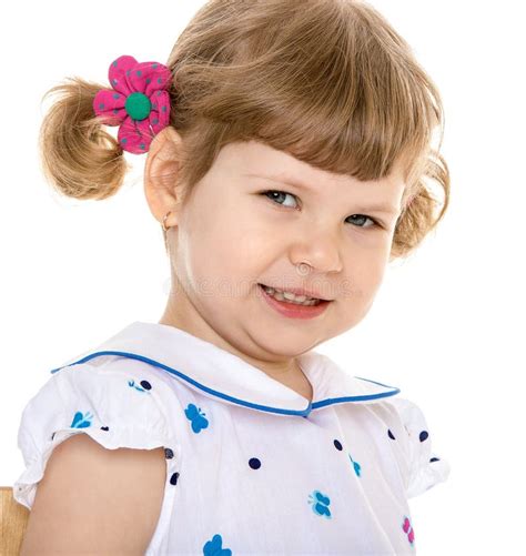 Beautiful Little Girl With Pigtails Charming Stock Photo Image Of