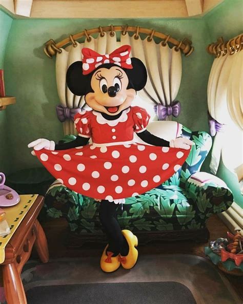 Sweet Minnie Mouse Striking A Pose In Her Living Room At Her House In